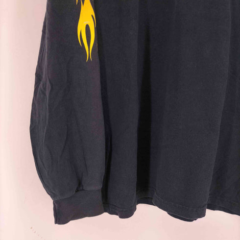 ポートアンドカンパニー PORT and COMPANY バックプリント アームファイヤーパターン L/S Tシャツ メンズ